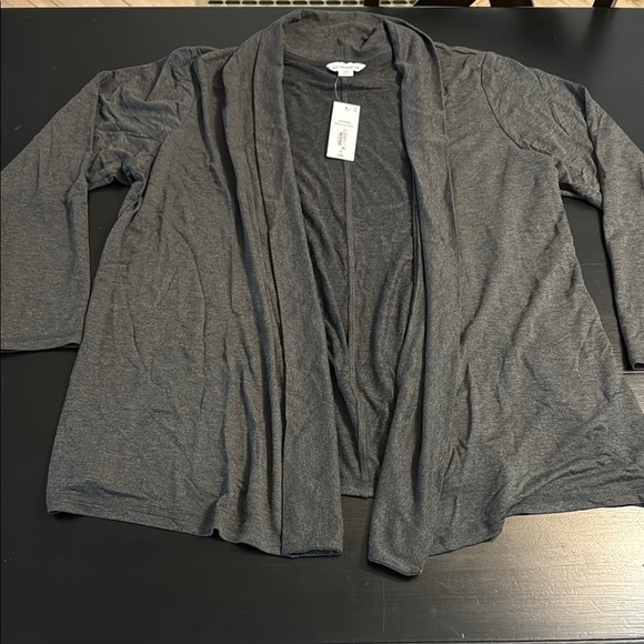 Women's Gray Open Front Cardigan NWT - Picture 1 of 4